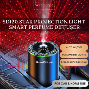 [NEW ARRIVAL] SD120 Starry Sky Top with RGB Ambient Lights Smart Aroma Car Perfume Diffuser