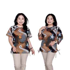 Putri Nasya Blouse Big Size Wanita Atasan Batik Jumbo LD 140 Pakaian Atasan Model Blus Jumbo Seragam Kerja Batik / Pakaian Kekinian L-XL-2L-3L-4L-5L-6L-7L / Baju Batik Kerja Kantor Wanita Model Terkini