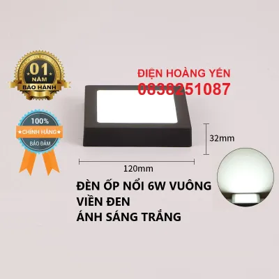ĐÈN LED ỐP TRẦN GẮN NỔI 12W-18W-24W VUÔNG TRÒN VIỀN ĐEN
