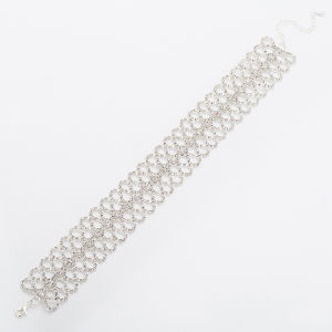 European and American new full-diamond widened neck chain exquisite fashion collarbone chain accessories sweet temperament hollow