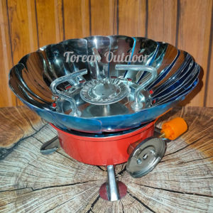 Kompor Kemping Kembang Outdoor Portable Windproof Anti Angin