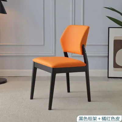 Nordic Style Solid Wood Dining Chair Home Use Modern Simple Italian Luxury Comfortable Back Chair Hotel Restaurant Table Chair