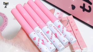 2pcs Pack Ultra Fine Brush Mascara Korean Waterproof Formula Smudge Proof Sweat Proof Oil Proof For Humid Weather Extreme Curl Holding Technology Fiber Lengthening Instant Volume Buildable Formula Non Flaking Easy Removal With Warm Water