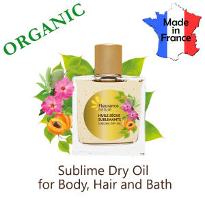 Sublime Dry Oil - Multi Purpose Dry Oil - Organic -50ml - Made in France - Hair Face Skin Bath - by FLEURANCE NATURE