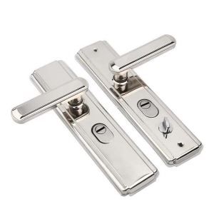 304 Stainless Steel Door Handle Security Door Handle Entry Thickened Panel Mechanical Lock