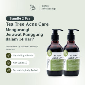 Biotalk Bundling [2 PCS] Tea Tree Acne Care Body Wash | 300 ml | No SLS/SLES | Sabun Mandi Cair Natural | Mengurangi Jerawat Punggung/Badan