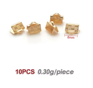 10pcs Silver KC Gold Color Rope Ends Fastener Clasps High Quality Diy Accessories (4012)