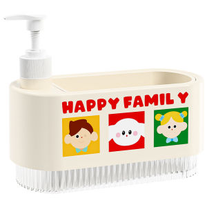 Keranixy Kitchen Soap Dispenser Sink Dish Sponge Holder Pressing Pump Home Accessories Tool Botol Sabun