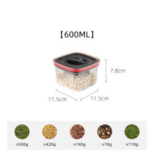600/1300/2000ML Airtight Container Easy Open Lock Lid Dry Food Storage Leak Proof Canister