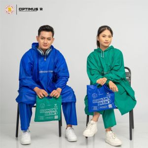 Jas Hujan Poncho Lengan Poncho Celana Dewasa Big Size Super Jumbo Optimus R Elephant Brand Gajah