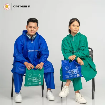 Jas Hujan Ponco Celana Dewasa Murah Gajah Elephant Optimus Prima