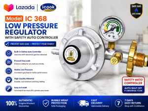 Low Pressure Regulator Model No. IC 368 with Automatic Safety Device Cut the Supply of Gas pag may Leak  . from Quickflame