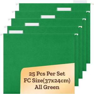 FC Hanging File Folder 25 Pcs Per Set Paper Storage Classification Document Organizer Office Supply