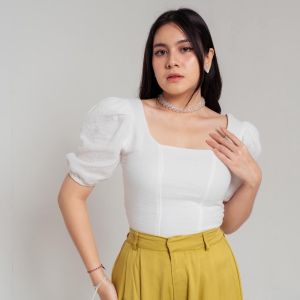 SR FASHION - VERONICA SET | Setelan Wanita Crop Top Korean Style Bahan Crepe
