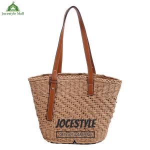 [Jocestyle Mall]Tote Bag Large Summer Shoulder Bag Woven Underarm Bag Holiday Travel Handbag for Women