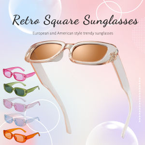 OQ BOGA 16 Styles Women Anti UV Rectangle Frame Sunglasses Female Fashion Colorful Full Rim Sun Glasses UV400