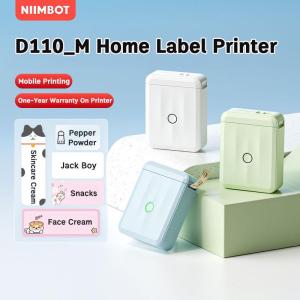 NIIMBOT D110M Bluetooth Wireless Portable Label Printer for Home Office Thermal Sticker Printer