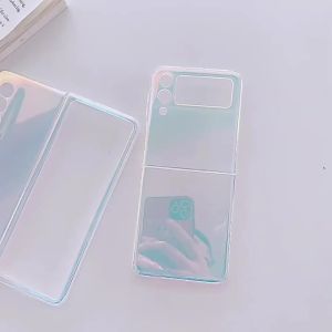 for Samsung Galaxy Z Flip 4 Flip3 Flip4 Case Matte Candy Color Hard PC Shockproof Back Cover for Samsung ZFlip4 Protection Shell