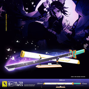 Đồ Chơi Lắp Ráp Kiểu LEGO Kiếm Nichirin Sword Của Trùng Trụ Shinobu Kochou anime Kimetsu no Yaiba Với 778 Mảnh ghép
