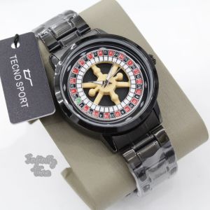 Infinitytime Jam Tangan Tecno Sport 4241 Analog Cowok Phosphor Rotating Wheel Rantai Stainless Steel Ion Plated Case Original