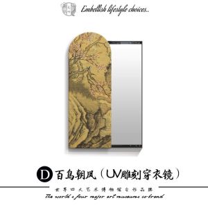 Wall Mirror Full Length Wall Mirror Full Length Mirror With Storage Dressing Mirror With Stand Dressing Mirror Vintage Style Pea Push-Pull Safe and Durable 镜子全身