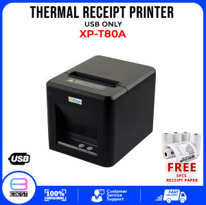 Thermal Receipt Printer OFFICOM XP-T80A Bluetooth Receipt Printer AUTO CUT with 5 Rolls Receipt Papers 80mm