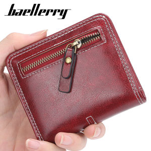 BAELLERRY Women Card Holder Wallet PU Leather Mini Short Purse For Women