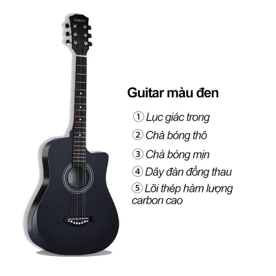 Đàn Guitar Acoustic Benstonmusic T50 38 Inch Gỗ Cao Cấp Âm Vang Phù Hợp Người Mới Bắt Đầu