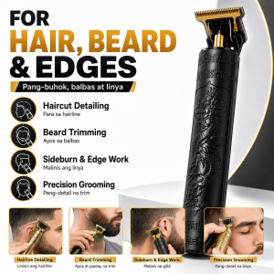 T9 Hair Clipper Professional Hair Trimmer Pang-gupit ng buhok at balbas Sharp T-Blade USB Rechargeable Metal Dragon Body