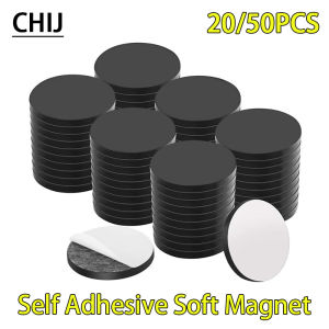 20/50PCS Magnetic Sheets Round Self Adhesive Magnet Office Refrigerator Flexible Magnetic Sticky Stickers For Home Hot Sale2026
