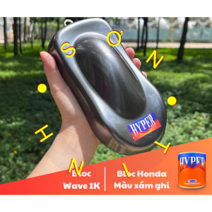 |BLoc Wave| Sơn xe máy HYPER màu xám ghi lốc máy Honda 1K (Code: Bloc Wave) sơn thơm công nghiệp