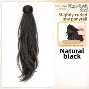 SFFGF Tóc nối Tóc giả đuôi ngựa liền mạch có kẹp gài Tóc đuôi ngựa thấp Tổng hợp Tóc giả đuôi ngựa gợn sóng Ngọt ngào Lông xù Tóc đuôi ngựa dài thẳng nhiều lớp dành cho phụ nữ