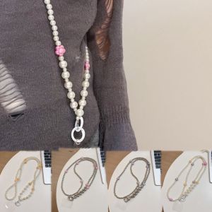 AISHA ห่วงโซ่กระเป๋า สายคล้องโทรศัพท์แบบคาดตัว ดอกไม้ลูกปัดลูกปัด เชือกสำหรับแขวน สายคล้องโทรศัพท์มือถือ อุปกรณ์เสริมโทรศัพท์ เสน่ห์เสน่ห์ สายคล้องคอโทรศัพท์ ที่แขวนเคสโทรศัพท์