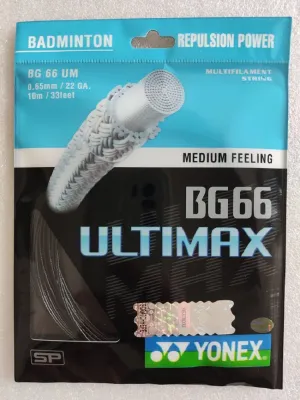 ( Buy 4 Free 1 ) YONEX Sunrise BG66 Ultmax Badminton String High Elasticity 26-30Lbs ( SP Code )
