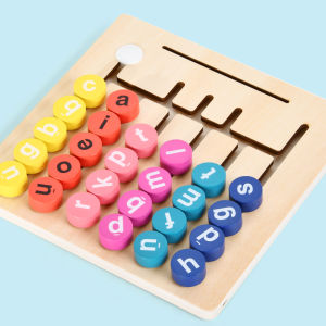 Letter Vowel & Math Calculation Maze Board | 2-in-1 ABC Matching Game for Kids | Montessori Early Learning Toy | STEM Educational Birthday Gift for Children 3+