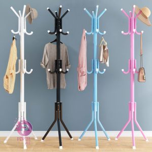 PA RT87 standing hanger gantungan berdiri stand baju topi tas multifungsi 8 hook kait pengait