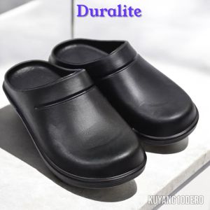 Duralite Kyle Men’s Slip-on Espadrille BLK/WHT Work Duty Half Shoes Loafers