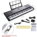 KAWES Standard 61 Keys Digital Electric Piano Dual Speaker +Mic+Piano Book+Charger  35inch Electric Piano. 