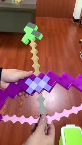 Minecraft Game Toy Weapon Plastic Fire Brown Bow Purple Enchanted Bow Minecraft Toy Gift for Kids