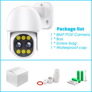 OVERSCAM Dual Lens 4K Rotating Surveillance Camera 8MP 8X Zoom + Two-Way Intercom｜POE Power Supply｜Outdoor Waterproof Shop Factory Security