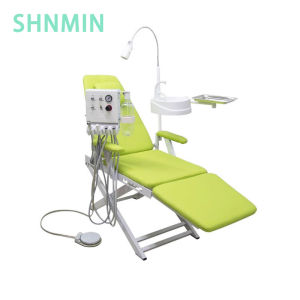 Easy to Install 2 Hole Luxury Folding Portable Patient Dental Folding Chair Portable Chair with Turbine