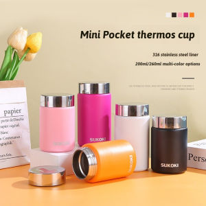 Tumbler Mini Pocket Size Hiking Thermos Bottle 220ml/260ml 316L Stainless Steel Vacuum Insulated Cup Flask Portable Water Bottle
