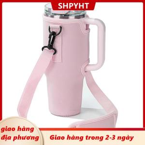 [COD] SHPYHT Giao hàng địa phương 40oz chai nước tàu sân bay túi có thể điều chỉnh dây đeo vai cốc cốc tay áo màu rắn giữ chai cho Đi Bộ Đường Dài Ngoài Trời