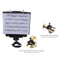 Jiawu Trumpet Marching Lyre Adjustable Marching Band Lyre for Trumpet Marchings Band Accessory with Flip Folder Includes 5 Refill Sleeves Quick Disassembly Design Stable. 