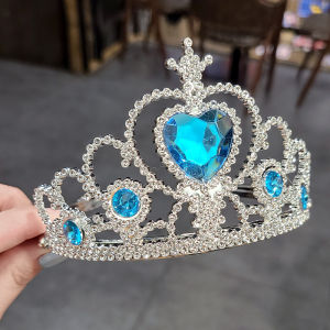 Disney Frozen Princess Little Girls Kids Frozen Cosplay Elsa Dress Up Accessories Crown Braid Wand Blue Gloves Set