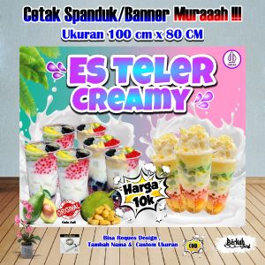 Spanduk Banner Es Teler Ukuran 100 cm x 80 cm