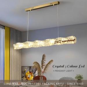 Lampu Gantung kristal MODERN GOLD CRYSTAL BRICK LED pendant light