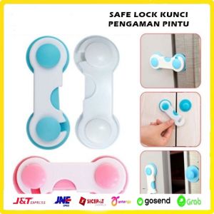 Pengaman Laci Lemari Safe Lock Pengait Pintu Penahan Kulkas Pengunci Furniture Pelindung Bayi Baby Safety Lock