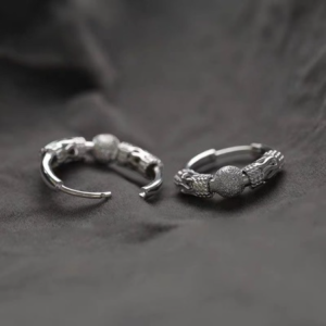 ต่างหู ถึงเวลาที่มันเกิดขึ้น มีสไตล์และประณีต เงินประณี ต กแต่ง ลัคกี้ สวมใส่ทุกวัน ตารางสูง