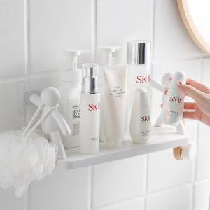 Wall Mounted Bathroom Corner Shelf Storage Shelf Kitchen Shelf Wall Plastic Bonding Shelf Toilet Storage Shelf